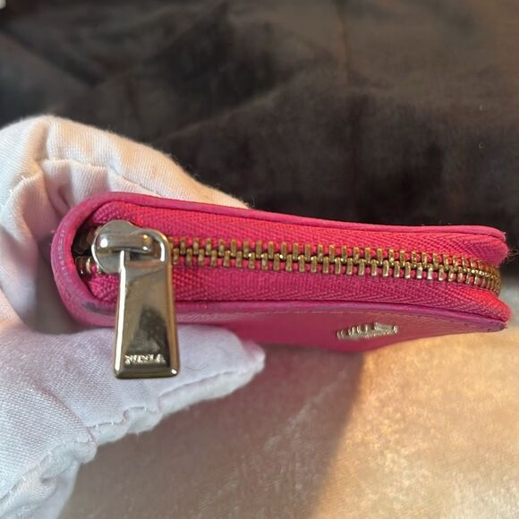 Furla Pink zip around coin pouch purse Wallet - Picture 6 of 10